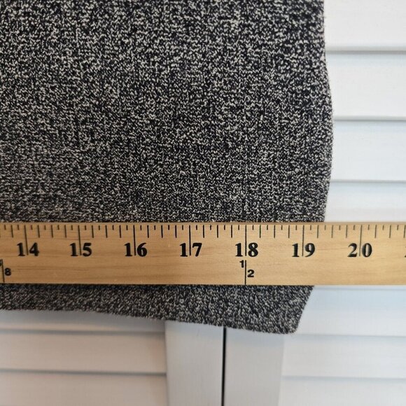 DONNA KARAN Stretch Tweed Sheath Dress Women's 8 Marled Black Gray Preppy Office - Picture 14 of 15
